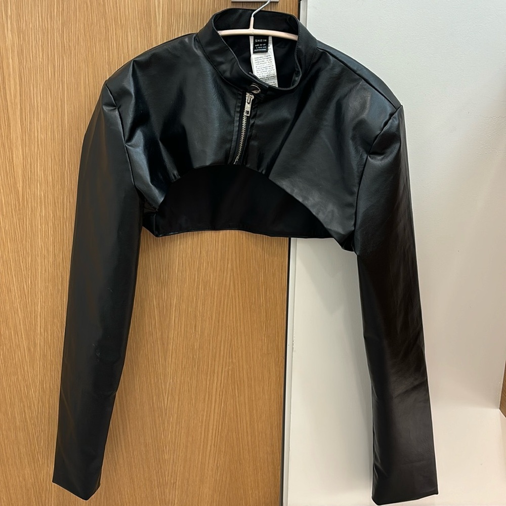Vegan jacket, black, size L for woman